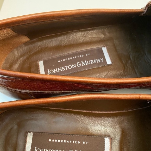 Johnston & Murphy brown leather tassel loafers main image 7